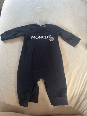 Moncler baby onesie navy blue 3-6 months